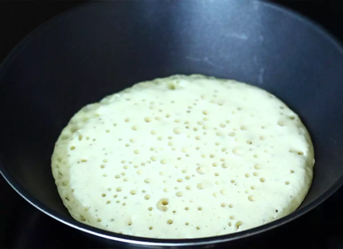 Steg 3: Tillaga utan att vända på den.