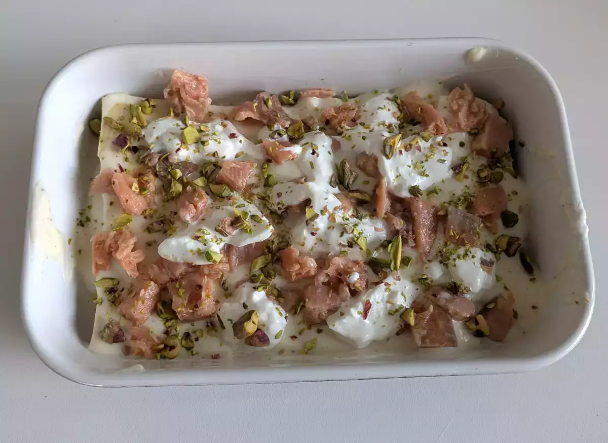 4. Montera ihop lasagnen