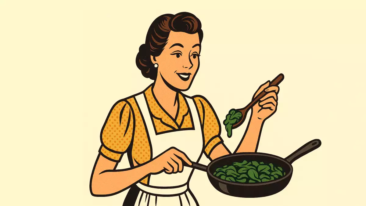 Ät spenat, som innehåller mycket järn, så blir du lika stark som Popeye.