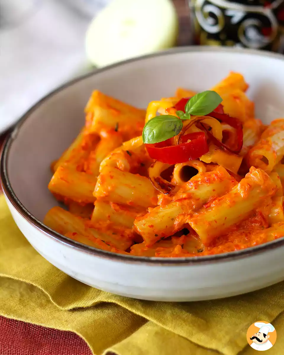 5. Pasta med pepparkräm och philadelphia