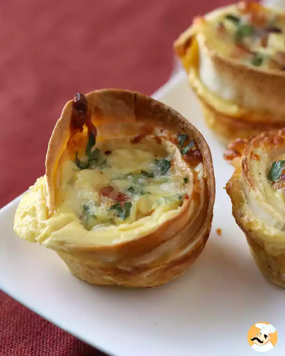 6. Mini-quiche med piadinas