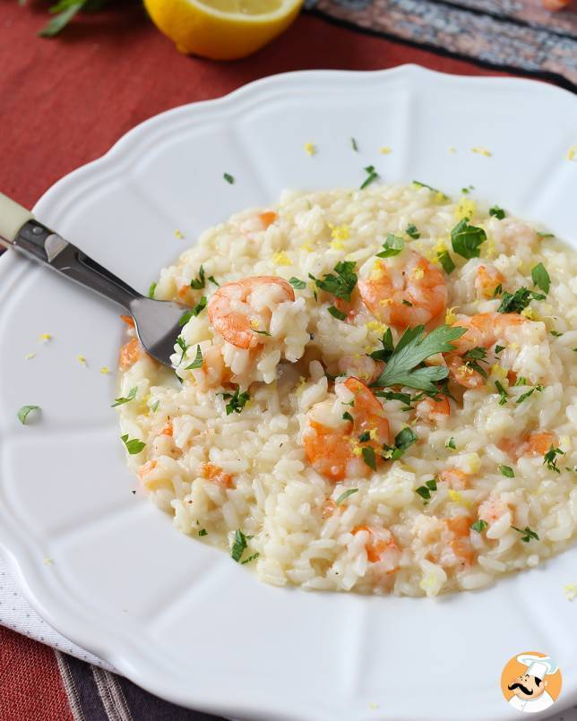 10. Risotto med räkor och citron