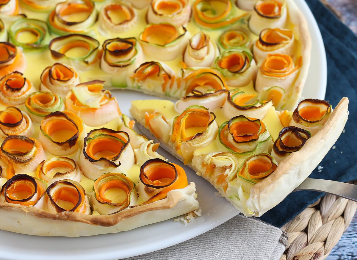 2. Rose quiche: elegansen av grönsaker, utan stress i köket