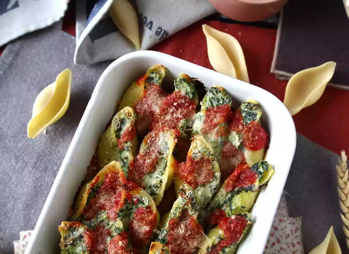 5. Bakad Conchiglioni: den vegetariska komfortmaten som lagar sig själv