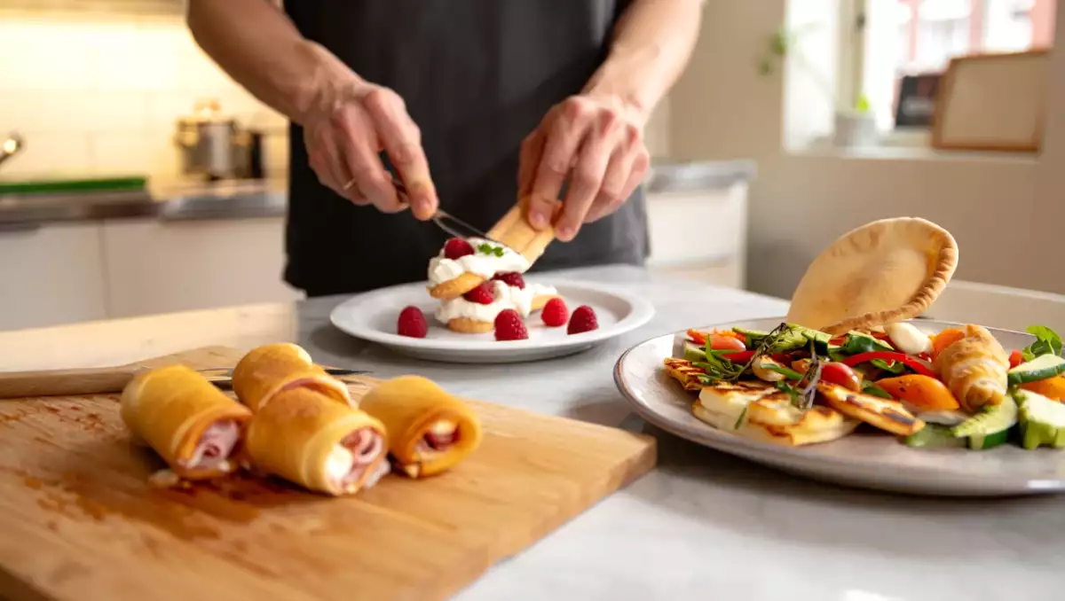Dagens meny, 17 maj: läckra pizzabullar, gyros med halloumi och hallontiramisu