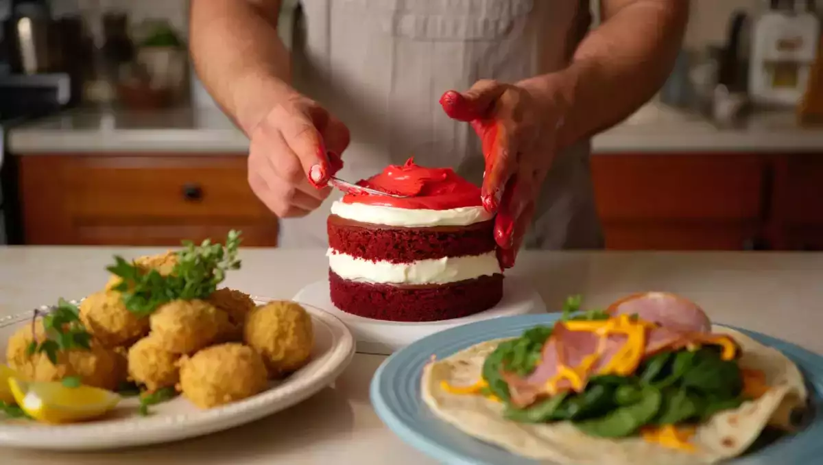 Dagens meny, 20 juni: smakfulla falafel, spenatwraps och röd sammetstårta