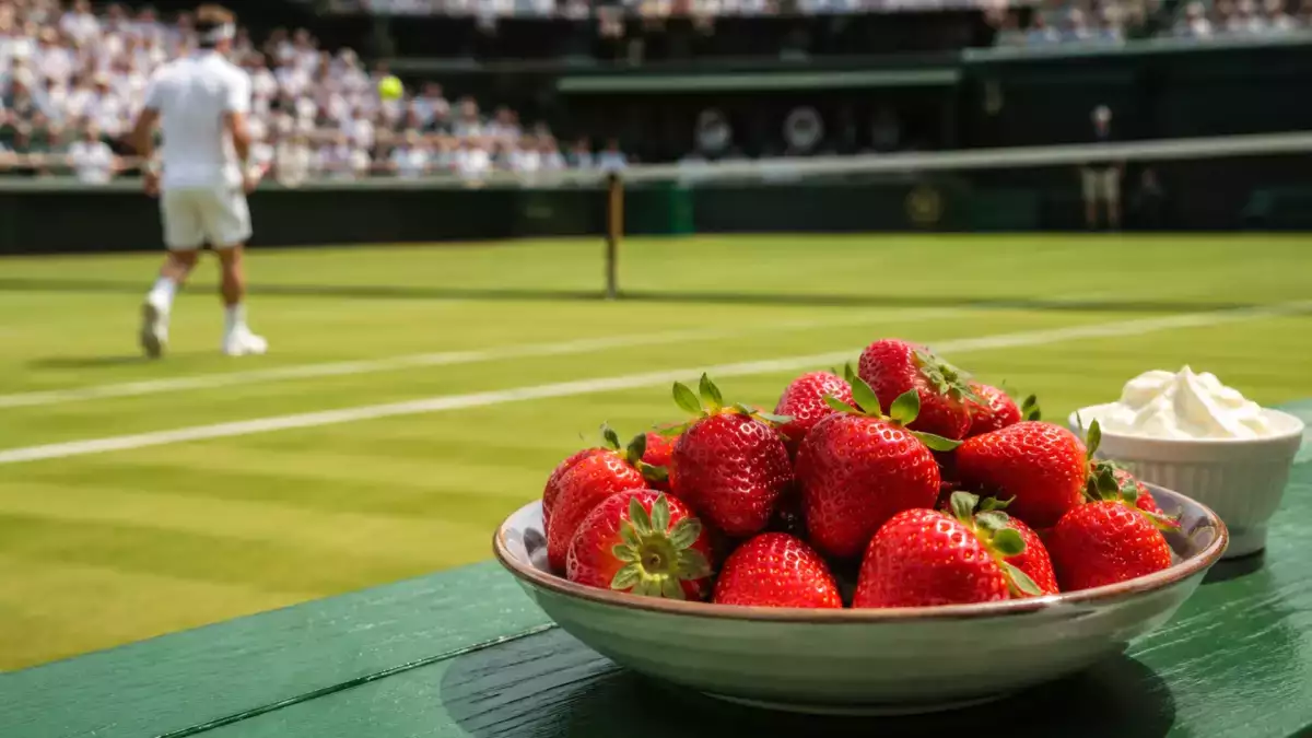 På Wimbledon pratar alla om sommarens mest omtalade jordgubbar: här är anledningen till att ämnet har blivit så populärt