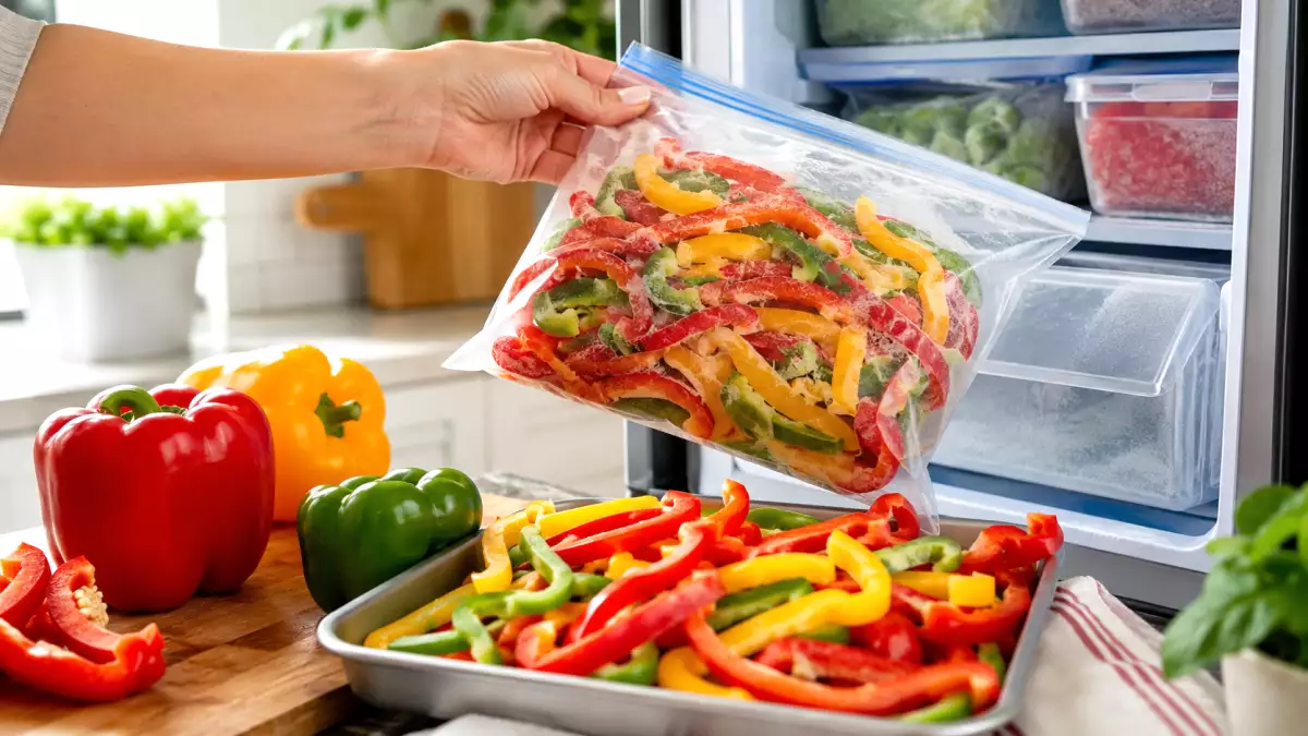 Hur man fryser in paprika på sommaren för att kunna använda dem hela vintern: det steg som förhindrar att de förstörs