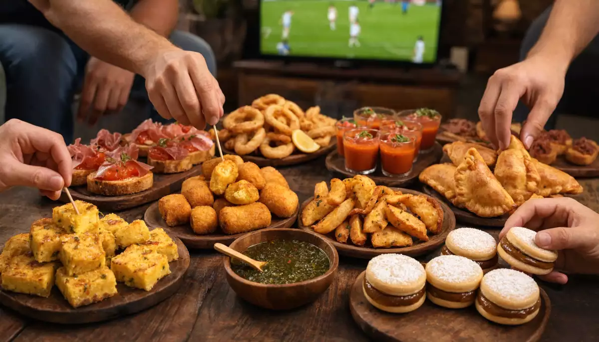 Inför finalen mellan Spanien och Argentina kan du förbereda en aperitif som kombinerar fem typiska specialiteter från respektive land