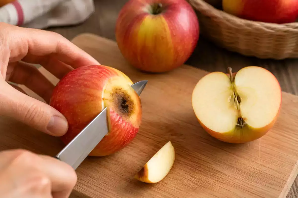 Kan man äta en möglig frukt efter att man har skurit bort den skadade delen?