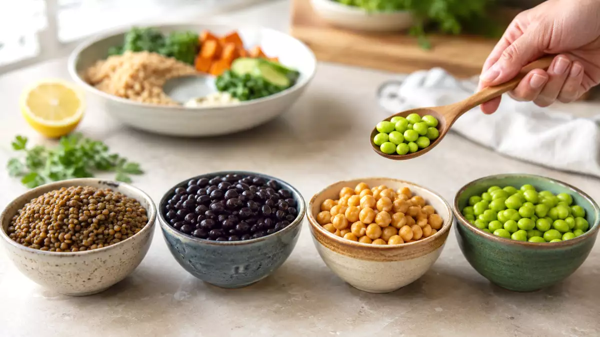 Hur mycket protein och kostfiber innehåller egentligen linser, bönor, kikärter och edamame per portion?