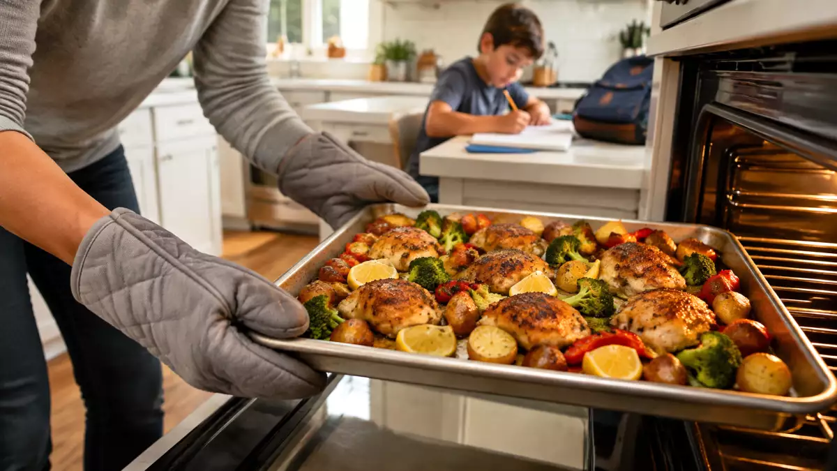 Känns det omöjligt att laga middag en vardagskväll? Låt bakplåten sköta jobbet