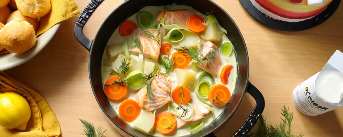 Dagliga menyn, 22 april : En smakfull resa med ostgougères, laxgryta och godistårta