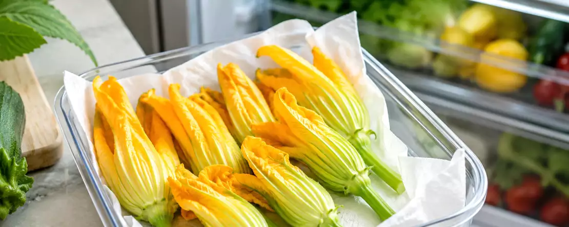 Så här förvarar du zucchini-blommor utan att de vissnar: det enkla knepet som många inte känner till
