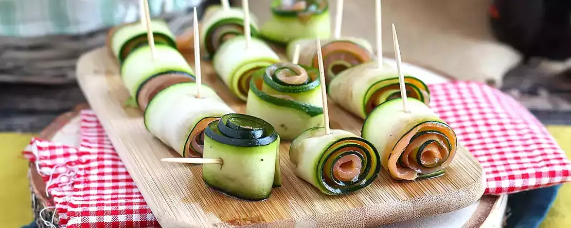 Har du för många zucchini? Det här rullade receptet äts kallt och är ett riktigt trevligt avbrott från gratängen