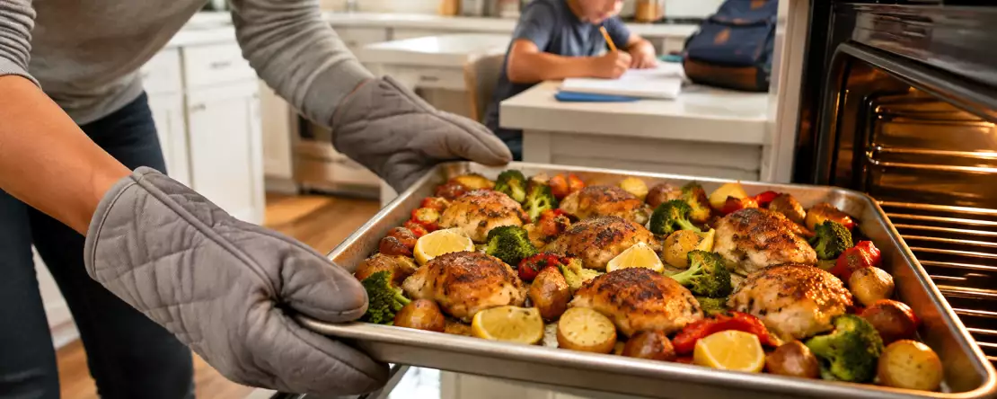 Känns det omöjligt att laga middag en vardagskväll? Låt bakplåten sköta jobbet