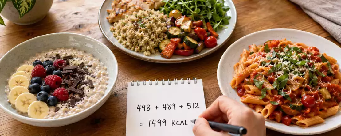 Hur ser egentligen en meny på 1 500 kcal ut? Här är ett exempel på en hel dag med 1 499 kcal