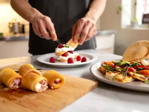 Dagens meny, 17 maj: läckra pizzabullar, gyros med halloumi och hallontiramisu