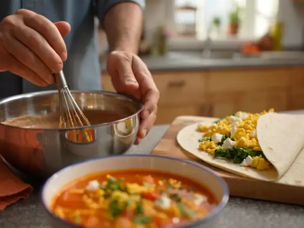 Dagens meny, 28 juni: smakfull vegetarisk chorba, proteinrik wrap och syrlig brownie