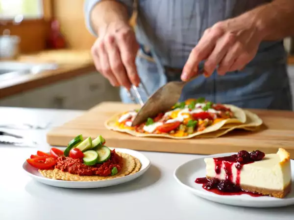 Dagens meny, 13 juli: röd paprikaspridning, vegetariska enchiladas och New York-cheesecake