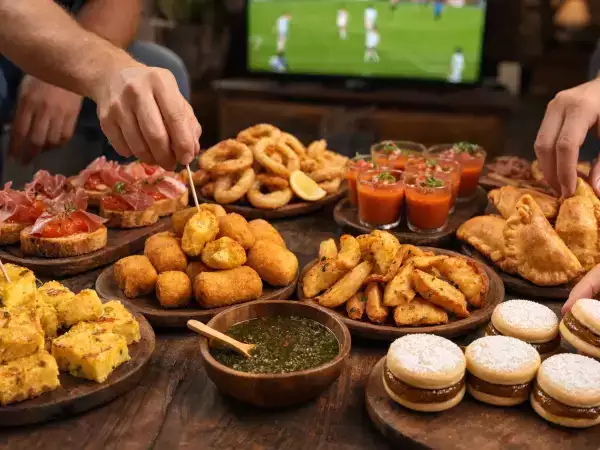 Inför finalen mellan Spanien och Argentina kan du förbereda en aperitif som kombinerar fem typiska specialiteter från respektive land