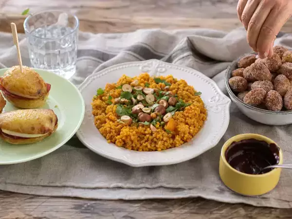 Dagens meny, 30 oktober: raclettepotatissmörgåsar, krämig quinotto och churros-gnocchi