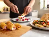 Artiklar: Dagens meny, 17 maj: läckra pizzabullar, gyros med halloumi och hallontiramisu
