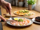 Artiklar: Dagens meny, 9 maj: läcker räkcarpaccio, quesadillas och oreotartelett