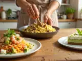 Artiklar: Dagens meny, 11 juli: fräsch vermicelli-sallad, krämig aubergine-carbonara och uppfriskande mojito-cheesecake