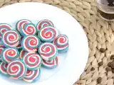 Recept Trefärgade mördegsbakelser, franska flaggan