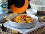 Recept Pasta med pumpa och korv