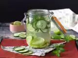 Recept Vatten med smak av gurka, lime, mynta och ingefära