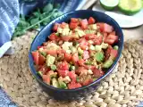 Recept Vattenmelon-, fetaost-, avokado- och gurksallad: extra fräsch!
