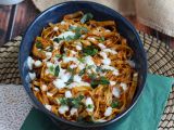 Recept Tagliatelle al forno, receptet mot slöseri för att använda överbliven pasta