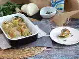 Recept Ugnsbakade zucchinirullar med skinka och scamorzaost