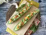 Recept Gurka med ris, rökt lax, avokado och mynta