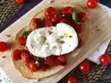 Recept Bruschetta med rostad tomat och burrata