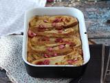Recept Ugnsbakad fransk toast med rosa pralintopping, ett ultra-gourmetrecept