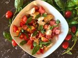 Recept Sommarsallad med vattenmelon, tomat och nektarin