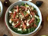 Recept Sötsyrlig sallad med fikon, ruccola, quinoa, mozzarella och avokado