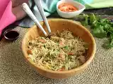 Recept Vermicelli-sallad med räkor, avokado, ägg och koriander