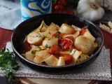 Recept Pasta med pilgrimsmusslor, en elegant förrätt med skaldjur