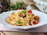 Recept Pasta med frysta skaldjur - en välsmakande och snabb rätt