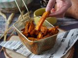 Recept Sötpotatispommes i air fryer för ett krispigt och segt resultat!