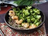 Recept Fullkornsris med broccoli och räkor! lätt och balanserad