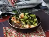 Recept Broccoli och räkor i en kryddig koreansk sås - en enkel, balanserad och kryddig måltid