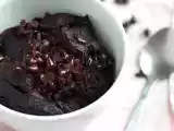 Recept Mug cake med choklad och jordnötssmör i mikrovågsugnen på 1 minut.