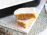 Recept Citron- och havregrynsbrownie med citronglasyr
