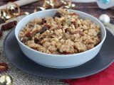 Recept Vegetarisk risotto med soltorkade tomater och champinjoner