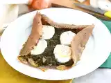 Recept Bovetepannkaka med spenat, skinka och getost
